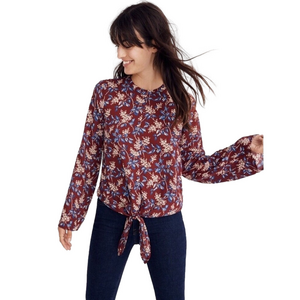 MADEWELL Back Cutout Tie Top